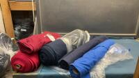 (5) SMALL ROLLS OF TUBE FABRIC - THREE ARE RIBBED, (2) ARE JERSEY&hellip;.COTTON/SPANDEX