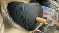 LARGE ROLL OF NAVY RIBBED TUBE MATERIAL - COTTON/SPANDEX