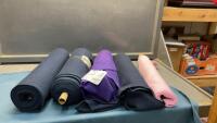 (5) SMALL ROLLS RIBBED TUBE FABRIC - COTTON/SPANDEX