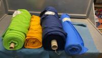 (4) SMALL ROLLS TUBE FABRIC - RIBBED & COMPACTED JERSEY