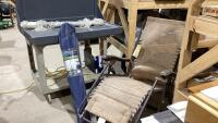 (3) ITEMS - LOUNGE CHAIR, HAMMOCK, PATIO 7&rsquo; UMBRELLA