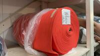 LARGE ROLL OF ORANGE TUBE FABRIC - 92% COTTON, 8% SPANDEX