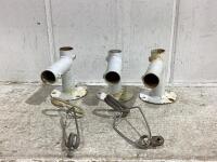 (2) TONGS & (3) BASE PIPE