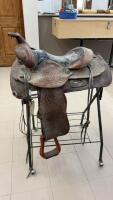 WESTERN SADDLE - 15&rdquo; SEAT - MADE BY WESTERN RAWHIDE