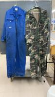 (2) PAIRS OF COVERALLS - WORLD FAMOUS CAMO - SIZE XXL AND ARKON FR SIZE 40