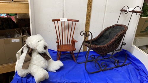 DECOR SLEIGH, LITTLE ROCKING CHAIR, STUFFY