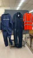 (2) PAIRS ACTIONWEST COVERALLS & OXGEAR SAFETY MESH SHIRT