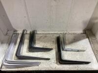 SHOP BOX OF ASSORTED L SHAPED SHELF BRACKETS
