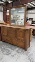LARGE DEFEHR DRESSER W/ LARGE MIRROR