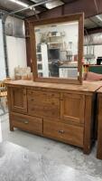 LARGE DEFEHR DRESSER W/ LARGE MIRROR