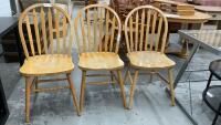 (3) WOOD CHAIRS