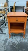 VINTAGE ORANGE SIDE TABLE