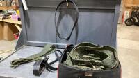 SUITCASE FULL OF BELTS/BACK SUPPORTS