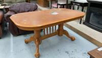 DOUBLE PEDESTAL OVAL DINING TABLE