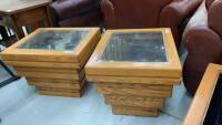 (2) SHADOWBOX SIDE TABLES