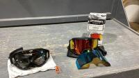 (2)PAIR OF GOGGLES - PREMIUM SNOW GEAR MONDO SKI GOGGLES, + SPY GOGGLES