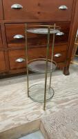 GLASS & BRASS PLANT STAND