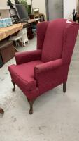 BURGUNDY WINGBACK CHAIR