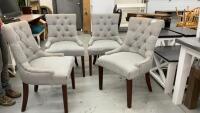 (4) UPHOLSTERED DINING CHAIRS