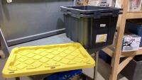 (2) HDX TOTES AND (1) LID