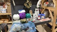 BOX W/HALLOWEEN + CHRISTMAS ITEMS
