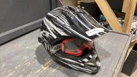 CKX MOTORCYCLE HELMET AND GOGGLES