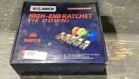 (1) BOX - HIGH-END RATCHET TIE DOWNS - 2M