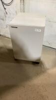 2 SHELF TOSHIBA ROLLING METAL CABINET