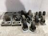 (10) SWIVEL CASTOR WHEELS & (2) RIDGID CASTOR WHEELS