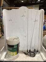 SHOP BUCKET W/ ANTENNAS & MISCELLANEOUS WIRES