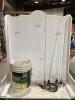 SHOP BUCKET W/ ANTENNAS & MISCELLANEOUS WIRES