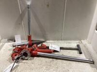 (3) RIDGID PIPE CUTTER, RATCHET PIPE REAMER, (4) DIE-HEADS & PIPE THREADER