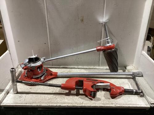 (3) RIDGID PIPE CUTTER, RATCHET PIPE REAMER & PIPE THREADER