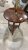 FLOOR LAMP ON A SMALL DROP LEAF SIDE TABLE - 4