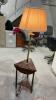FLOOR LAMP ON A SMALL DROP LEAF SIDE TABLE - 6