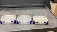 (3) SMALL PLASTIC ORGANIZERS WITH TRAY