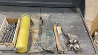 BOX W/AIR HOSE, ZIP TIES, CLAMPS, ANCHOR BOLTS