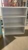 SMALL 3 DRAWER DRESSER, WHITE BOOKSHELF W/ 2 ADJUSTABLE SHELVES - 2