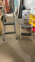 2 FOLDING SHOP STOOLS