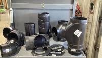 BLACK DUCTING 6&rdquo;, 7&rdquo; + 8&rdquo; PLUS FLUE STOPS