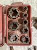 SHOP BOX W/ RETHREADING HEX DIE SET, BRAKE BUDDY, SNAP-RING, ROLLER CHAIN & MISCELLANEOUS - 7