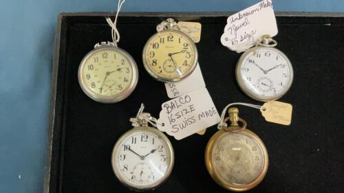 ASSORTMENT OF POCKET WATCHES - ALL NEED REPAIR