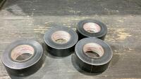 BOX W/(4) ROLLS OF BLACK DUCT TAPE