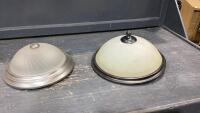 BOX W/(2)CEILING MOUNT LIGHT FIXTURES