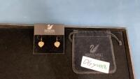 SWAROVSKI CRYSTAL HEART EARRINGS