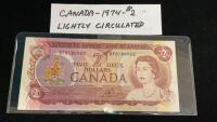 CANADA 1974 $2 BILL