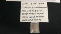 1754 DUIT COIN ISSUED BY THE NETHERLANDS