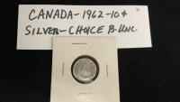 CANADA 1962 SILVER 10 CENT COIN