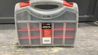 STORAGE WORKS DOUBLE SIDED COMPONENT BOX W/CONTENTS