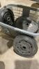 LIFEGEAR EXERCISE WORKOUT BENCH W/ WIEDER AND YORK WEIGHTS - 2